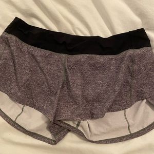 Gray Lululemon speed up shorts 2.5 inch!